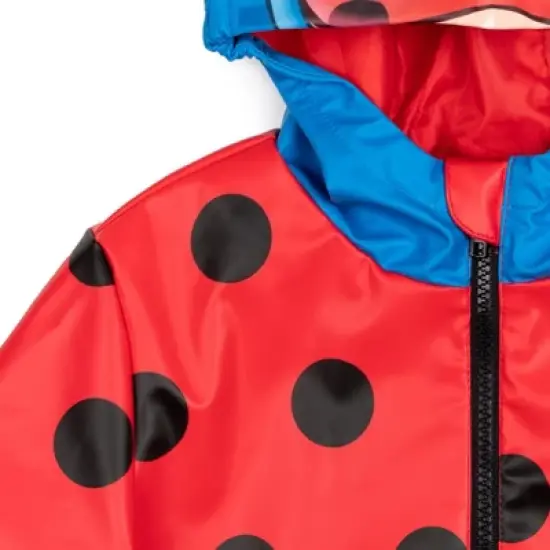 Miraculous Ladybug Girls Zip Up Waterproof Rain Jacket Little Kid to Big Kid  image {2}