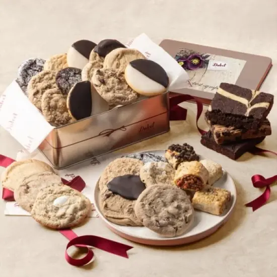 Dulcet Gift Baskets Rugelah, Brownies and Cookies Gift Basket, Gourmet Housewarming Food Gift Baskets for Parents, Friends, Neighbors, Relatives image {22}