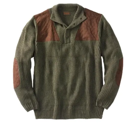 Boulder Creek by KingSize Men's Big & Tall &trade; Patch Sweater with Mock Neck image {7}