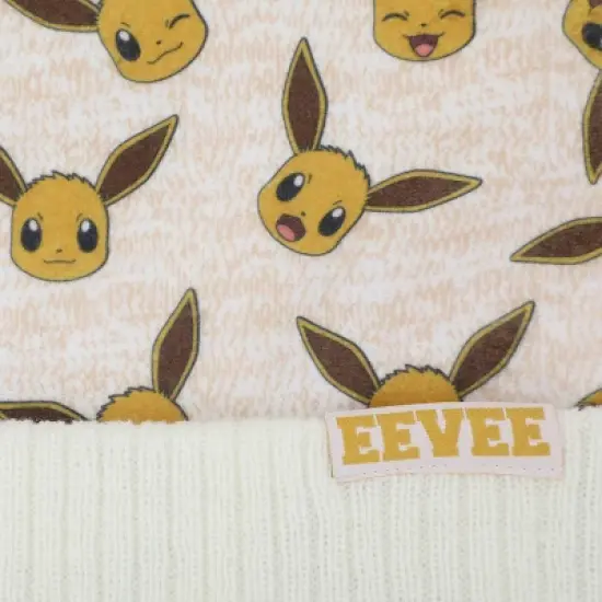 Pokemon Eevee Character Youth Cuffed Beanie and Gloves Set image {3}