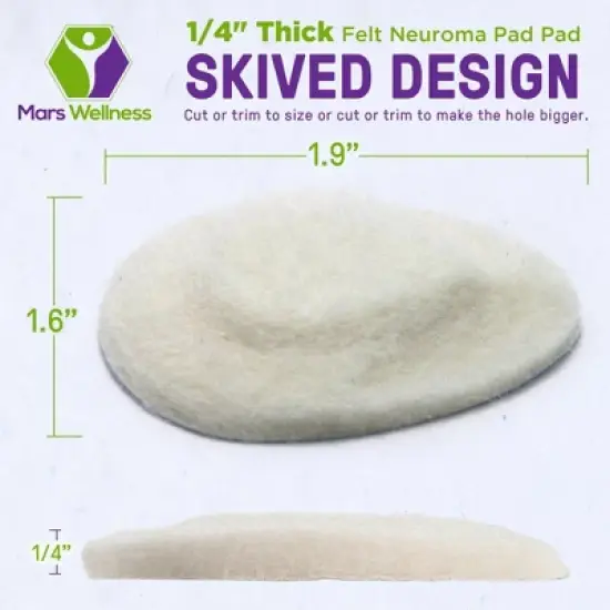Mars Wellness Comfort Felt Foot Neuroma Pads image {2}
