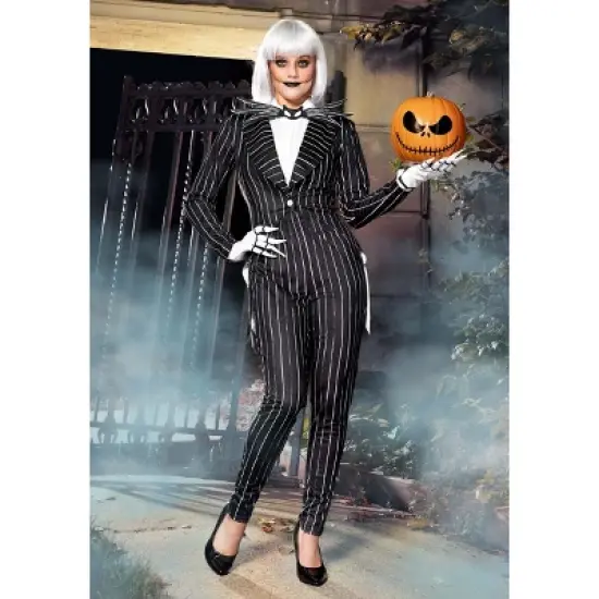 HalloweenCostumes.com Women's Disney Jack Skellington Halloween Costume | The Nightmare Before Christmas Outifts for Cosplay image {8}