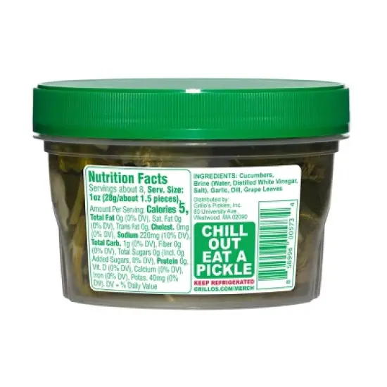 Grillo's Pickles Thickles Thick Cut Dill Chips - 16 fl oz image {2}