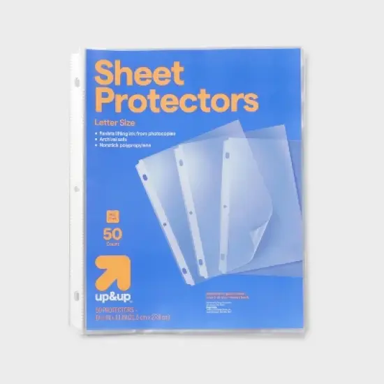 Letter Sheet Protectors Clear - up&up&trade; image {4}