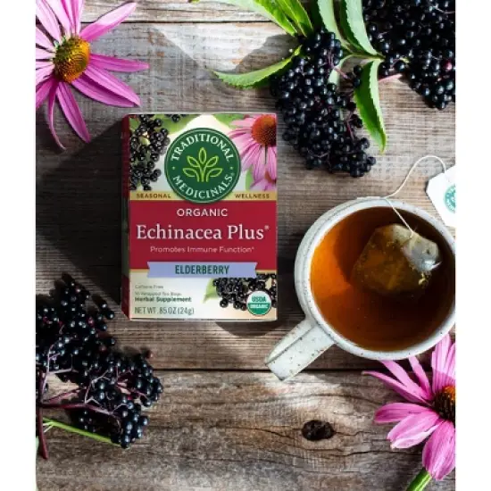 Traditional Medicinals Echicancea Plus Elderberry Tea Bags - 16ct image {4}