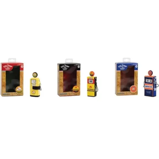 "Vintage Gas Pump" Set of 3 Pumps Series 11 1/18 Diecast Models by Greenlight image {2}