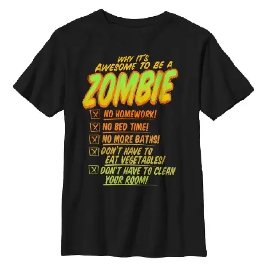 Boy's Lost Gods Halloween Awesome Being a Zombie T-Shirt image {3}