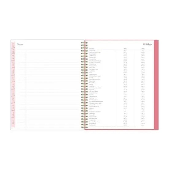 Rachel Parcell 2024 Planner 8.5"x11" Weekly/Monthly Wirebound Emily Pink image {10}