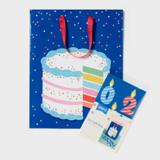 Large Gift Bag Cake with Stickers - Spritz&trade; image {2}