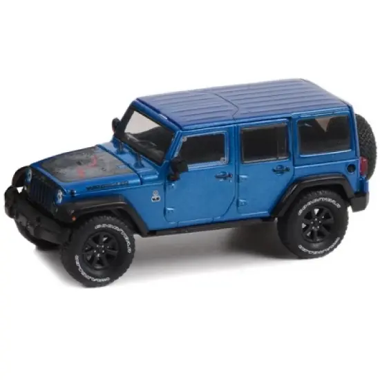 2016 Jeep Wrangler Unlimited Black Bear Ed Hydro Blue Pearl Met. "Telluride, Colorado" 1/43 Diecast Model Car by Greenlight image {1}