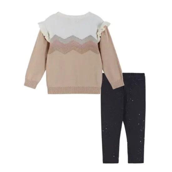 Andy & Evan  Infant  Girls Eyelash Sweater W/Leggings Set image {1}
