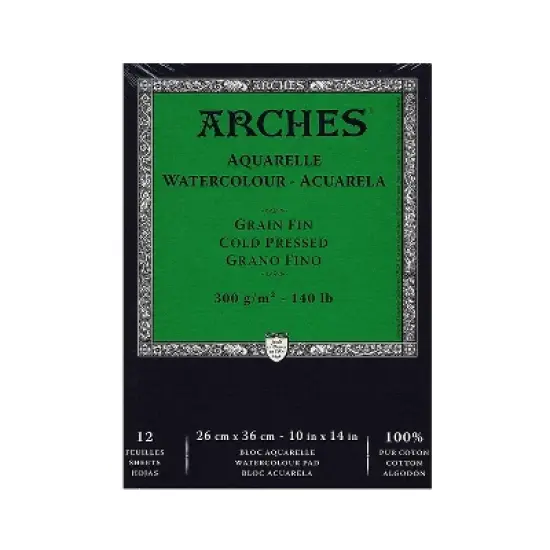 Arches Watercolor Pad 10 In. X 14 In. Cold Pressed 140 Lb. 25836 image {1}