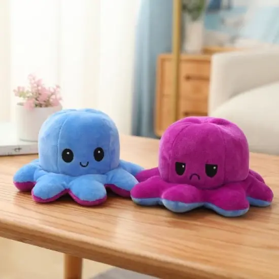 Link Moody Reversible Emotion Octopus Plushie Sad/Happy Express Your Emotions Moody Plush Toy Sensory Fidget Toy for Stress Relief image {7}