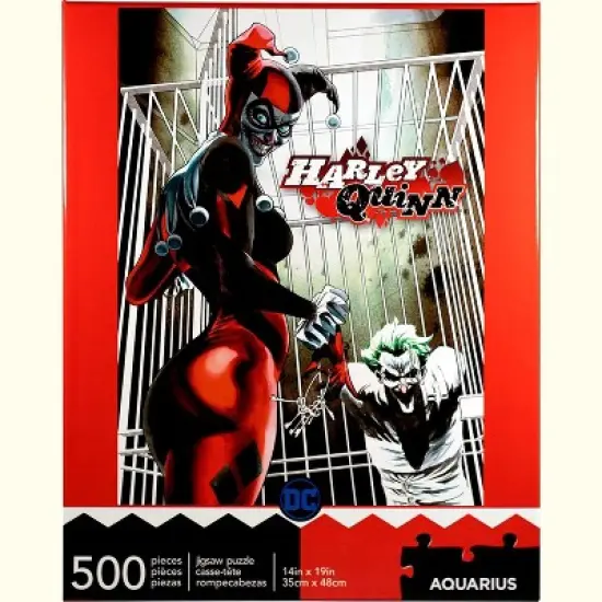Aquarius Puzzles DC Comics Harley Quinn & Joker 500 Piece Jigsaw Puzzle image {1}