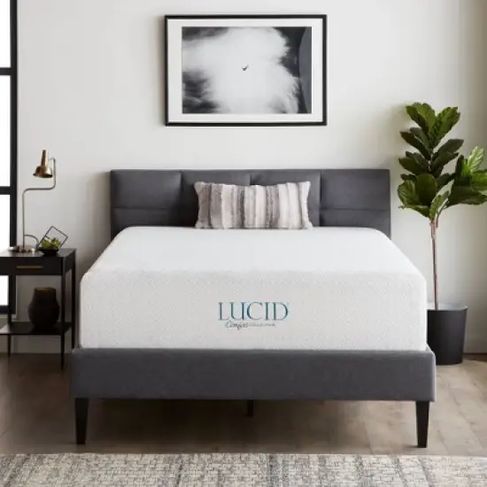Lucid Comfort Collection SureCool 14" Gel Memory Foam Mattress image {3}