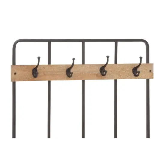 Industrial Metal Coat Valet Rack Light Brown - Olivia & May image {2}