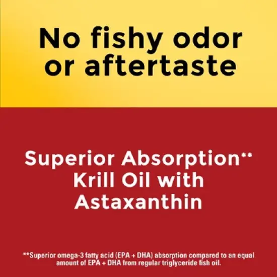 Nature Made Superior Absorption Krill Oil 500mg&nbsp; Softgels, Omega 3 Heart Health Support - 30ct image {4}