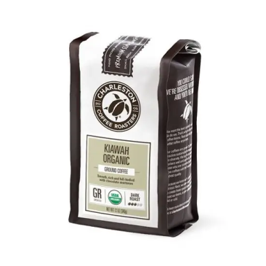 Charleston Coffee Roasters Kiawah Organic Ground Dark Roast Coffee - 12oz image {1}
