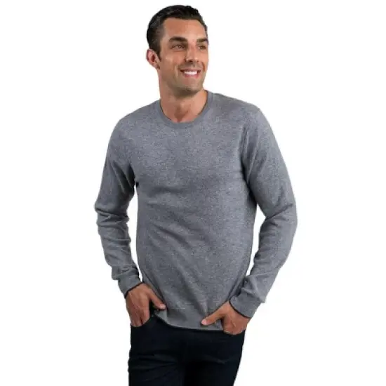 JENNIE LIU Men's 100% Pure Cashmere Long Sleeve Pullover Crewneck Sweater image {6}