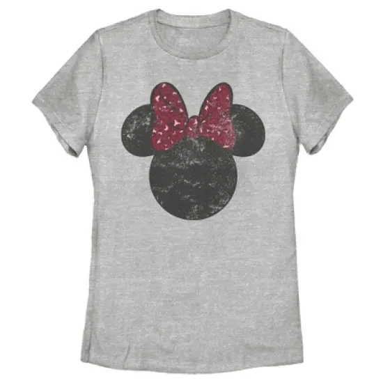 Women's Mickey & Friends Minnie Mouse Logo Distressed T-Shirt image {3}