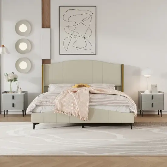 Dexmalle Night Stand with Marble-Pattern Tabletop image {3}