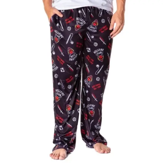 Stranger Things Men's Hellfire Club Roll For Your Life Lounge Pajama Pants image {4}