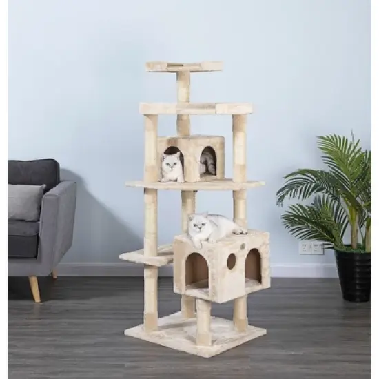 Go Pet Club 60" Cat Tree House with Sisal Scratching Posts F2020 image {2}