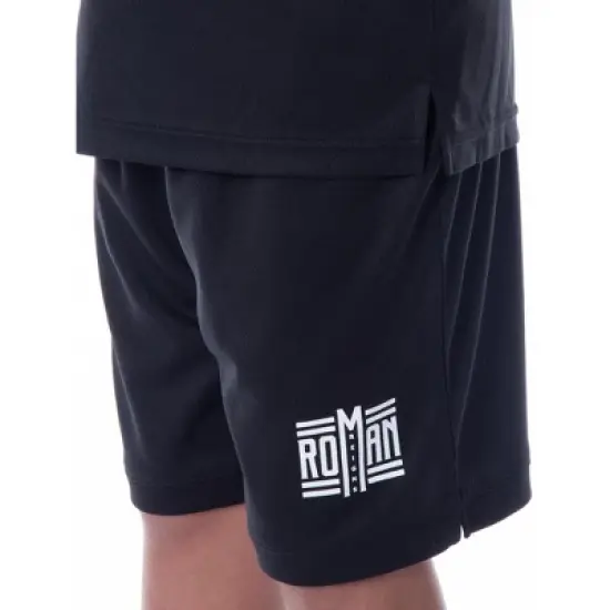 WWE Boys' Roman Reigns Icon Wreck Everyone And Leave Tank Short Pajama Set Black image {2}