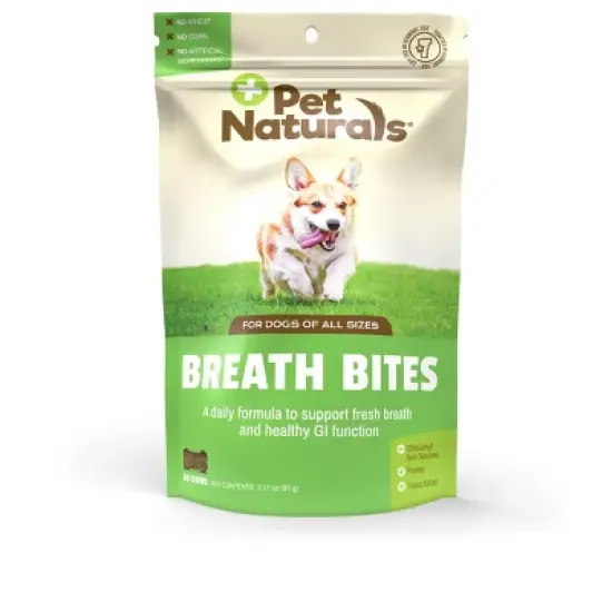 Pet Naturals Breath Bites for Dogs, Fresh Breath, Healthy GI Support and Dental Health, Chicken Flavor, 60 count image {3}
