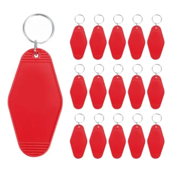 Unique Bargains Blank Vintage Motel Keychain for DIY Ornament Backpack Label 16 Pcs image {21}