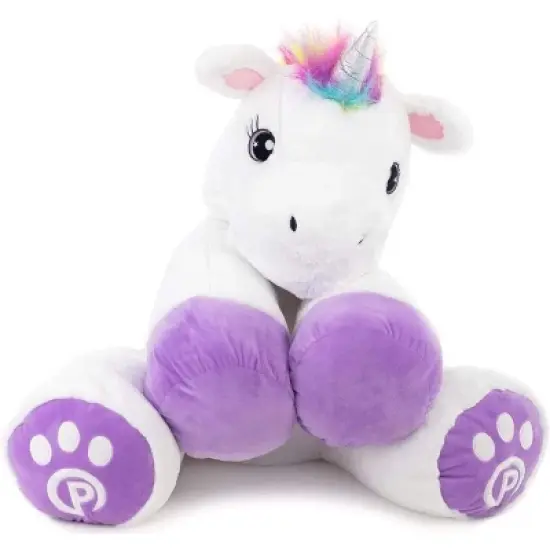 Plushible 18" Large Stuffed Unicorn Plush Animal with Rainbow Hair image {3}