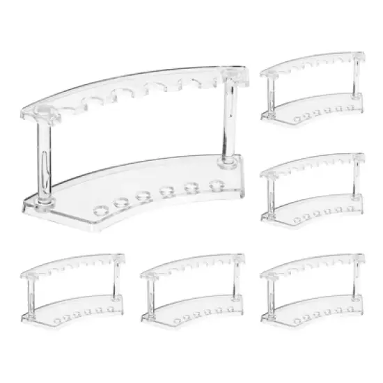 Unique Bargains Acrylic Space-Saving Durable Pen Display Stand Rack image {8}