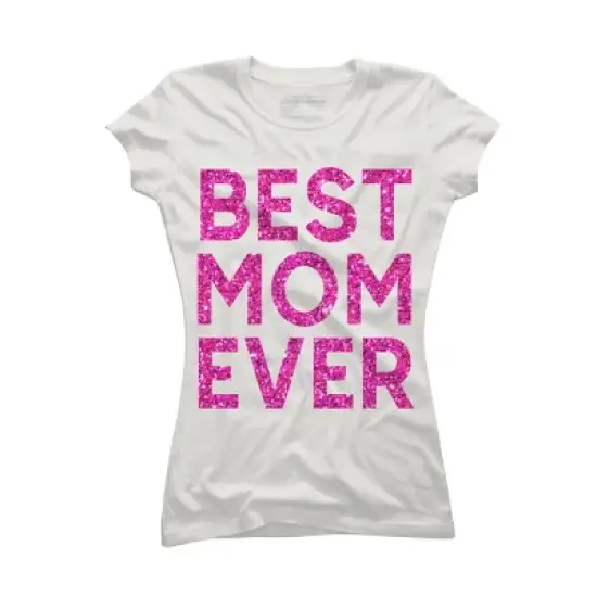 Junior's Design By Humans Best Mom Ever Confetti Text By MeowShop T-Shirt image {6}