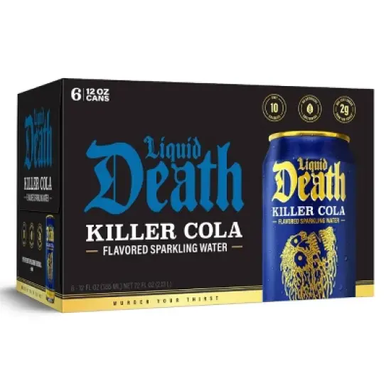Liquid Death Killer Cola Sparkling Water - 6pk/12 fl oz Cans image {2}