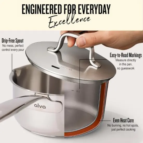 Alva Maestro 9pc Stainless Steel Cookware Set image {5}