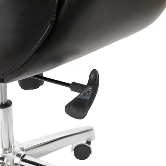 Mid-Century Modern Air Leatherette Adjustable Swivel High Back Office Chair - Glitzhome image {7}