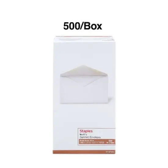 MyOfficeInnovations Gummed #6 3/4 Standard Business Envelopes 500/Box (187005/19252) image {3}