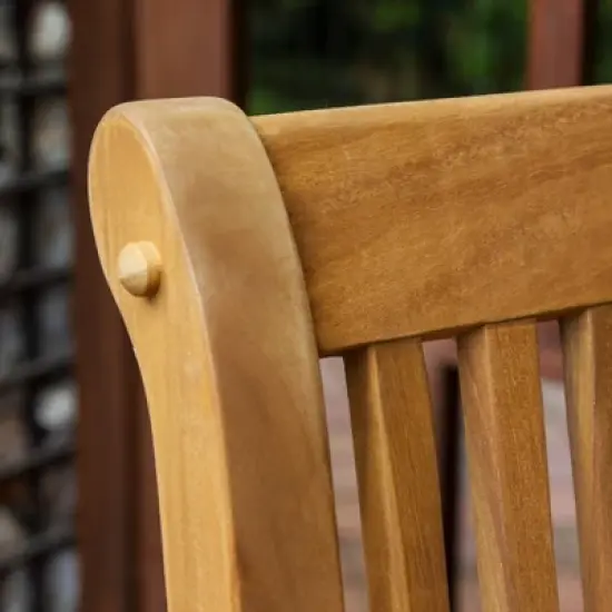 Mosko 3pc Teak Patio Bar Height Set - Natural - Cambridge Casual image {7}