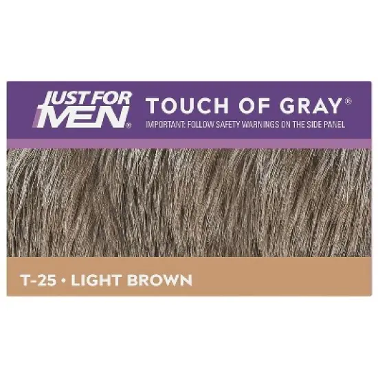 Just For Men Touch Of Gray Hair Color With Comb Applicator, T-25 Light Brown image {5}