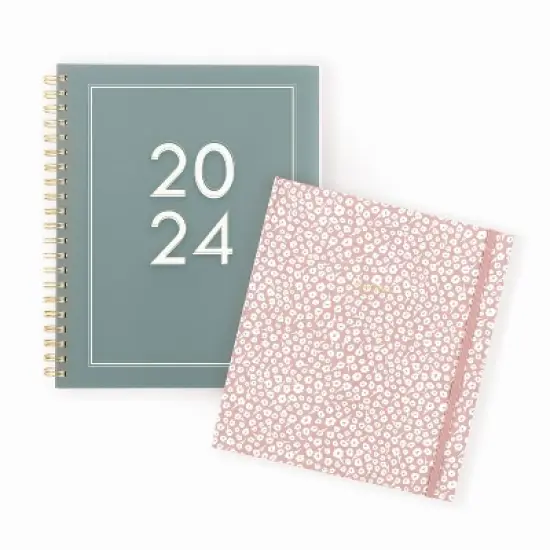 Sugar Paper Essentials 2024 Planner 11"x9.5" Weekly/Monthly Deep Green image {7}