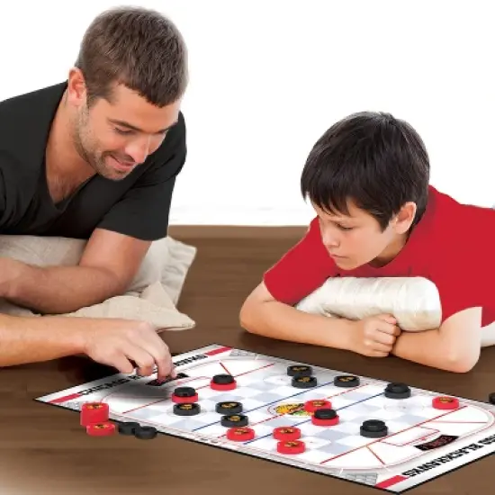 MasterPieces Officially licensed NHL Chicago Blackhawks Checkers Board Game for Families and Kids ages 6 and Up image {4}