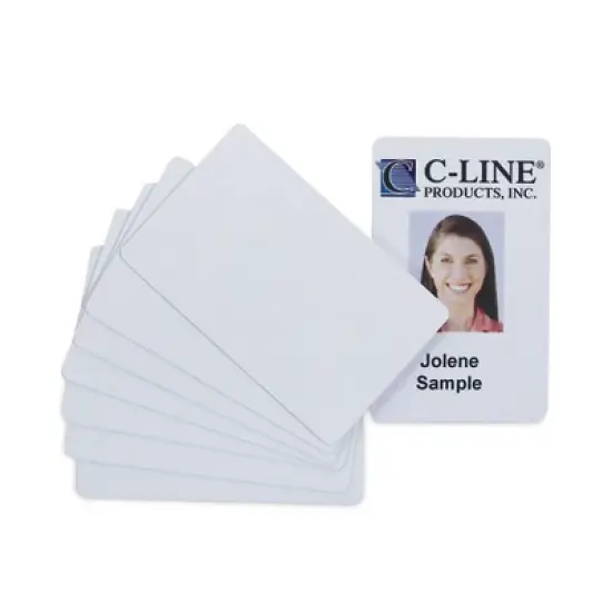 C-Line PVC ID Badge Card, 3.38 x 2.13, White, 100/Pack image {5}