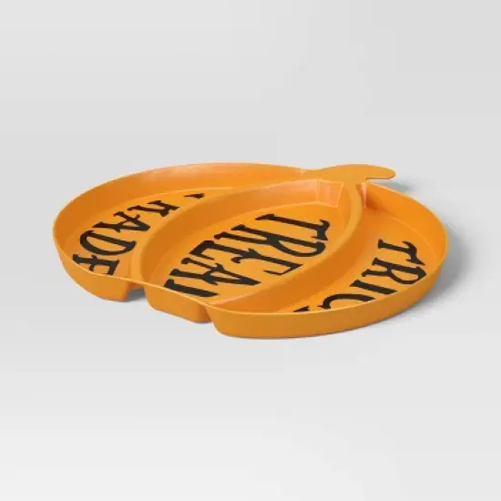Halloween Candy Storage Vessel Pumpkin Plate - Hyde and EEK! Boutique&trade; image {2}