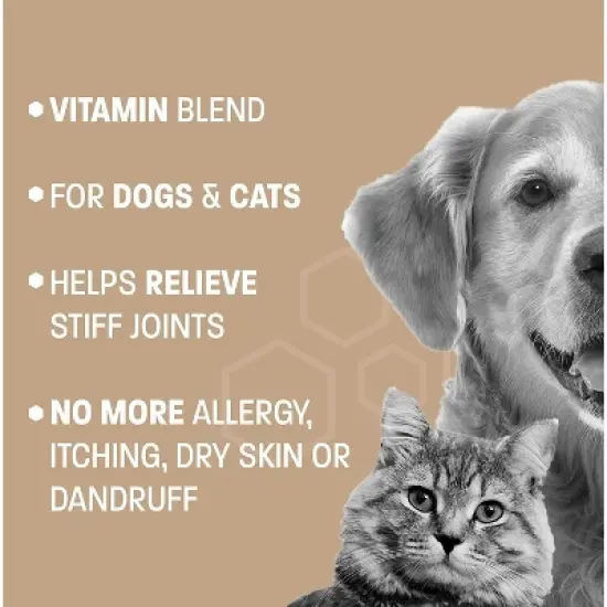 Pet Health Pros Omega 3 Pro Liquid Fish Oil Supplement for Dogs and Cats; Skin and Coat Health; Hair Growth; Essential Fatty Acids; 8oz Bottle; Clear image {3}