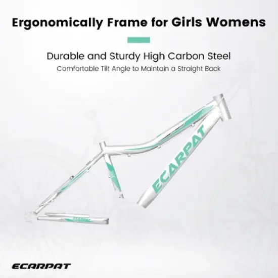 VASIP 26 Inch Mountain Bike for Women & Teens, 21-Speed Gears with V-Brakes, Front Suspension Fork,All-Terrain Bicycle for Teenager Girls,Purple image {6}