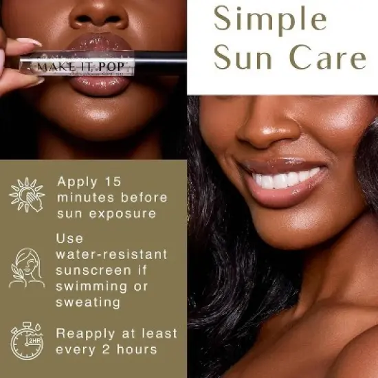 Black Girl Sunscreen Make It Pop Sun Gloss - SPF 50 - 0.13 fl oz image {7}