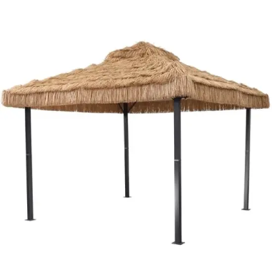 Ainfox 10x10 Thatched Tiki Bar Gazebo, Patio Gazebo image {5}