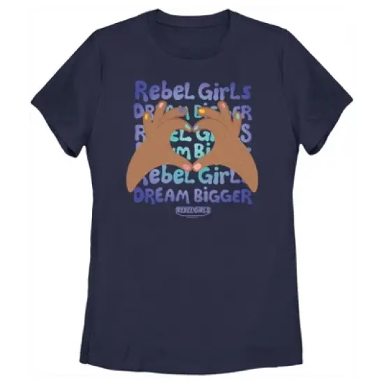 Women's Rebel Girls Heart Hands Logo T-Shirt image {3}