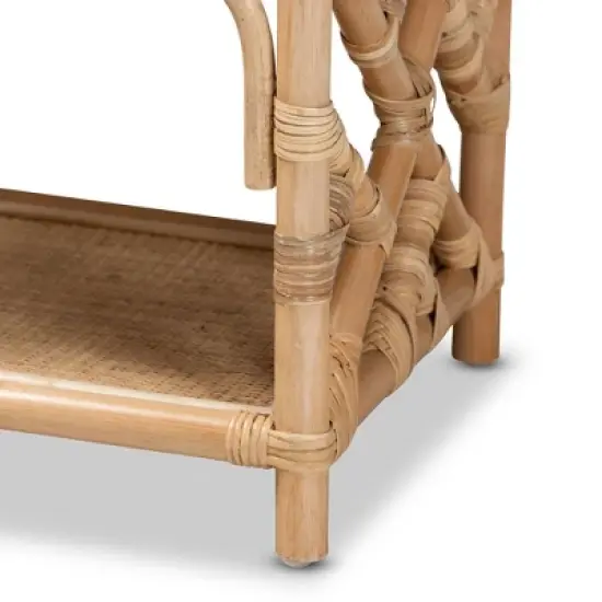 Camara Rattan 1 Drawer Nightstand Gray - bali & pari image {2}