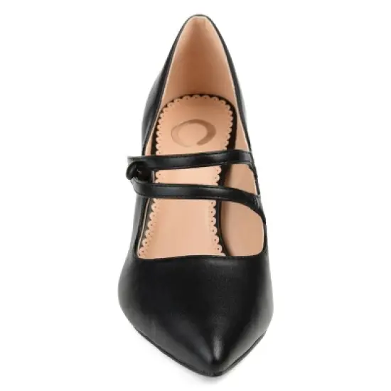 Journee Collection Womens Sidney Pointed Toe Mid Heel Pumps image {5}